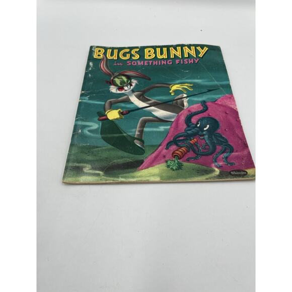 Vintage Whitman Tell A Tale Children’s Book - Bugs Bunny - Something Fishy - Picture 4 of 7
